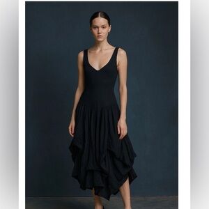 Luna Luz medium sleeveless maxi dress with ties to adjust skirt dance goth boho